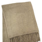 50" X 67" Sand Cotton Blend Woven Throw Blanket with Fringe