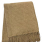50" X 67" Stone Cotton Blend Woven Throw Blanket with Fringe
