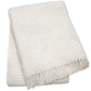 55" X 70" Cream Cotton Blend Waffle Weave Throw Blanket with Fringe
