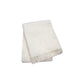 55" X 70" Cream Cotton Blend Waffle Weave Throw Blanket with Fringe