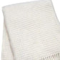 55" X 70" Cream Cotton Blend Waffle Weave Throw Blanket with Fringe