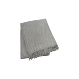 55" X 70" Light Gray Cotton Blend Waffle Weave Throw Blanket with Fringe