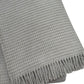 55" X 70" Light Gray Cotton Blend Waffle Weave Throw Blanket with Fringe