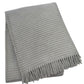 55" X 70" Light Gray Cotton Blend Waffle Weave Throw Blanket with Fringe