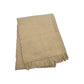 55" X 70" Stone Cotton Blend Woven Plush Throw Blanket with Fringe