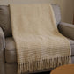55" X 70" Stone Cotton Blend Woven Plush Throw Blanket with Fringe