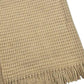 55" X 70" Stone Cotton Blend Woven Plush Throw Blanket with Fringe