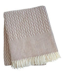 55" X 70" Dusty Rose Cotton Blend Woven Plush Throw Blanket with Fringe
