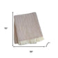 55" X 70" Dusty Rose Cotton Blend Woven Plush Throw Blanket with Fringe
