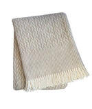 55" X 70" Linen Cotton Blend Woven Plush Throw Blanket with Fringe