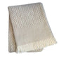55" X 70" Linen Cotton Blend Woven Plush Throw Blanket with Fringe