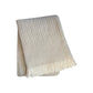 55" X 70" Linen Cotton Blend Woven Plush Throw Blanket with Fringe