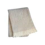 55" X 70" Linen Cotton Blend Woven Plush Throw Blanket with Fringe