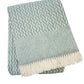 55" X 70" Sage Cotton Blend Woven Plush Throw Blanket with Fringe