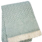 55" X 70" Sage Cotton Blend Woven Plush Throw Blanket with Fringe
