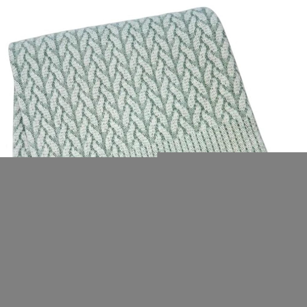 55" X 70" Sage Cotton Blend Woven Plush Throw Blanket with Fringe