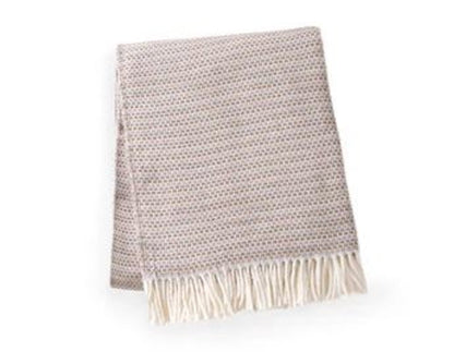 55" X 70" Chestnut Cotton Blend Woven Plush Throw Blanket with Fringe