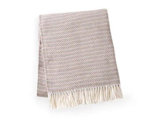 55" X 70" Chestnut Cotton Blend Woven Plush Throw Blanket with Fringe