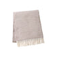 55" X 70" Chestnut Cotton Blend Woven Plush Throw Blanket with Fringe