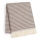 55" X 70" Dusty Rose Cotton Blend Woven Plush Throw Blanket with Fringe