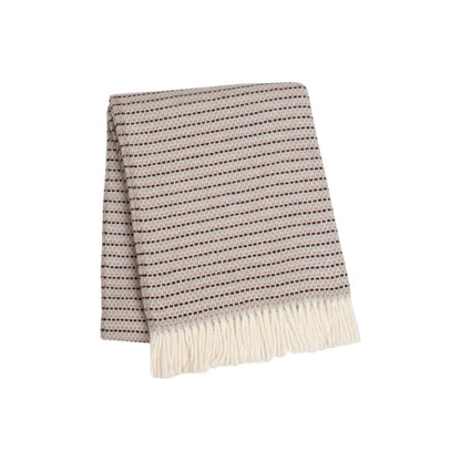 55" X 70" Dusty Rose Cotton Blend Woven Plush Throw Blanket with Fringe