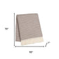 55" X 70" Dusty Rose Cotton Blend Woven Plush Throw Blanket with Fringe