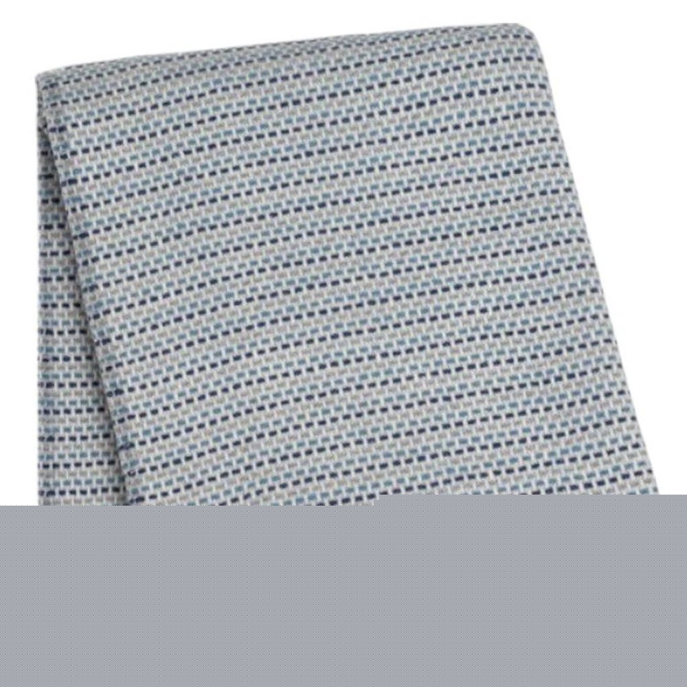 55" X 70" Denim Blue Cotton Blend Woven Plush Throw Blanket with Fringe