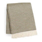 55" X 70" Moss Green Cotton Blend Woven Plush Throw Blanket with Fringe