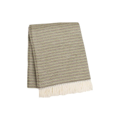 55" X 70" Moss Green Cotton Blend Woven Plush Throw Blanket with Fringe