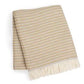 55" X 70" Stone Cotton Blend Woven Plush Throw Blanket with Fringe