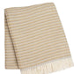 55" X 70" Stone Cotton Blend Woven Plush Throw Blanket with Fringe