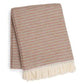 55" X 70" Terra Cotta Cotton Blend Woven Plush Throw Blanket with Fringe