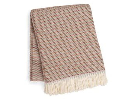 55" X 70" Terra Cotta Cotton Blend Woven Plush Throw Blanket with Fringe