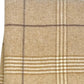 50" X 67" Stone And White Cotton Blend Woven Plaid Throw Blanket with Fringe