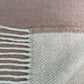 55" X 70" Dusty Rose And White Chevron Cotton Blend Woven Plush Throw Blanket with Fringe