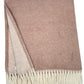 55" X 70" Dusty Rose And White Chevron Cotton Blend Woven Plush Throw Blanket with Fringe