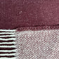 55" X 70" Plum And White Cotton Blend Woven Chevron Plush Throw Blanket with Fringe