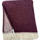 55" X 70" Plum And White Cotton Blend Woven Chevron Plush Throw Blanket with Fringe