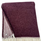 55" X 70" Plum And White Cotton Blend Woven Chevron Plush Throw Blanket with Fringe