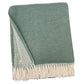 55" X 70" Sage And White Cotton Blend Woven Chevron Plush Throw Blanket with Fringe