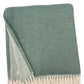 55" X 70" Sage And White Cotton Blend Woven Chevron Plush Throw Blanket with Fringe