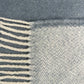 55" X 70" Slate Blue And White Cotton Blend Woven Chevron Plush Throw Blanket with Fringe