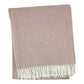 55" X 70" Dusty Rose And White Cotton Blend Woven Herringbone Plush Throw Blanket with Fringe