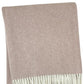 55" X 70" Dusty Rose And White Cotton Blend Woven Herringbone Plush Throw Blanket with Fringe