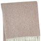 55" X 70" Dusty Rose And White Cotton Blend Woven Herringbone Plush Throw Blanket with Fringe