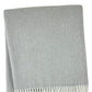 55" X 70" Light Gray And White Herringbone Cotton And Microfiber Woven Throw Blanket with Fringe