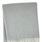 55" X 70" Light Gray And White Herringbone Cotton And Microfiber Woven Throw Blanket with Fringe