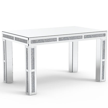 31" Silver Wood Dining Table