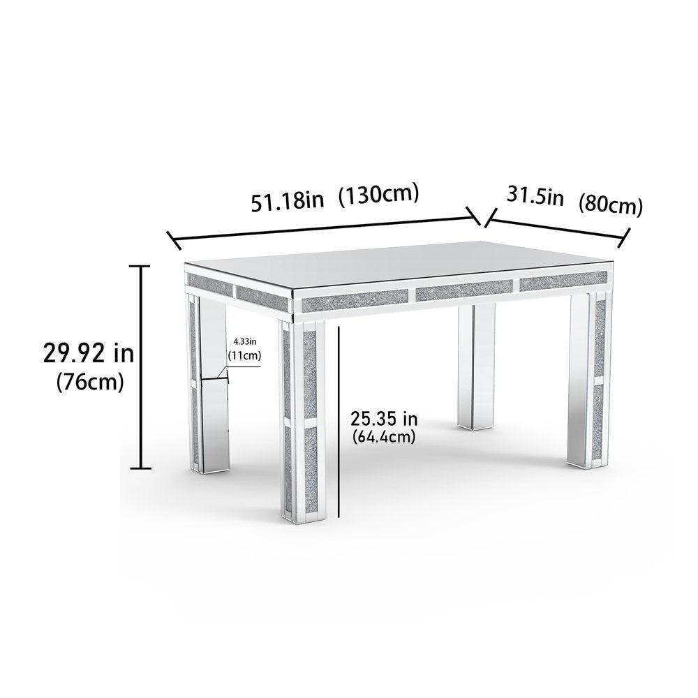 31" Silver Wood Dining Table