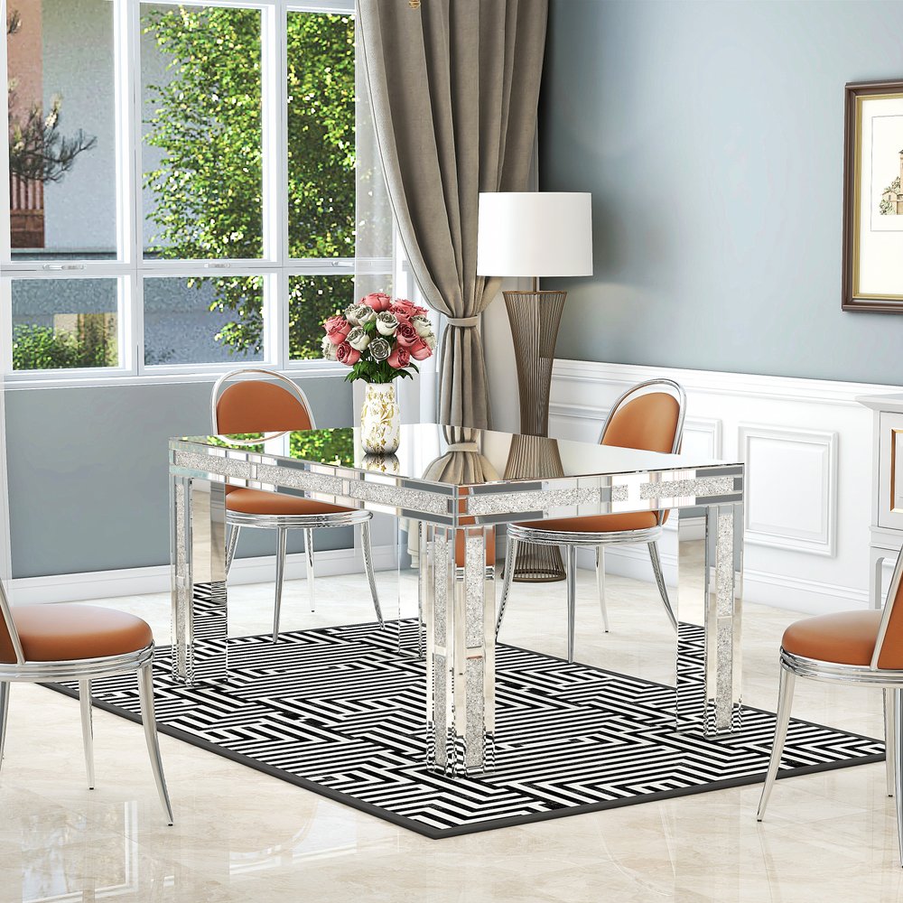 31" Silver Wood Dining Table